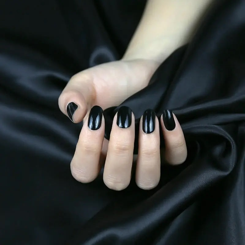 Ongles en gel semi-polymérisé | Jet Black - NG200004