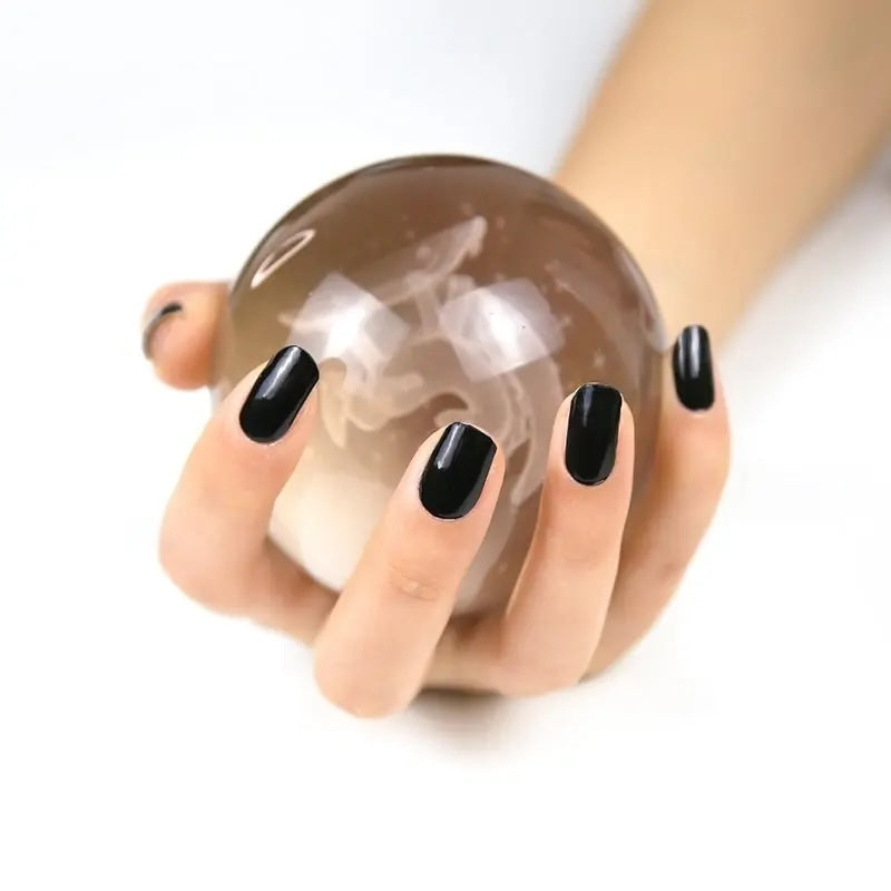 Ongles en gel semi-polymérisé | Jet Black - NG200004