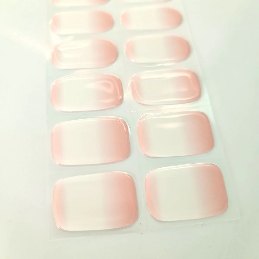 Ongles en gel semi-polymérisé | rose clair ombré - NG200142
