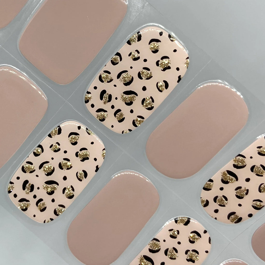 Ongles en gel semi-polymérisé | Tan Leopard - NG2000158