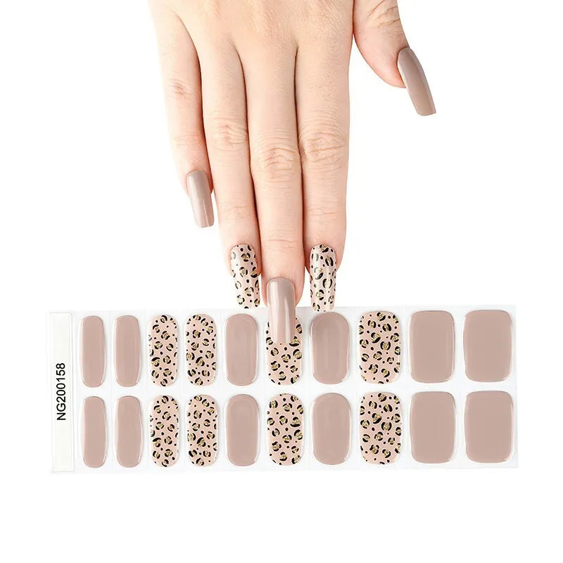 Ongles en gel semi-polymérisé | Tan Leopard - NG2000158